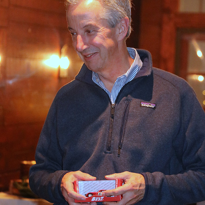 ... until John's brother Jim snags the Peroni back, thus keeping it in the family!